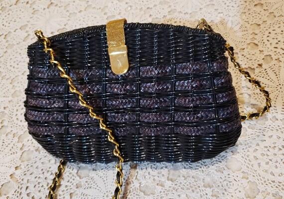 Vintage Wicker Box Purse - image 1