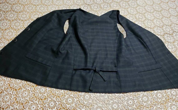 Vintage Checkered Tartan Waistcoat - image 8
