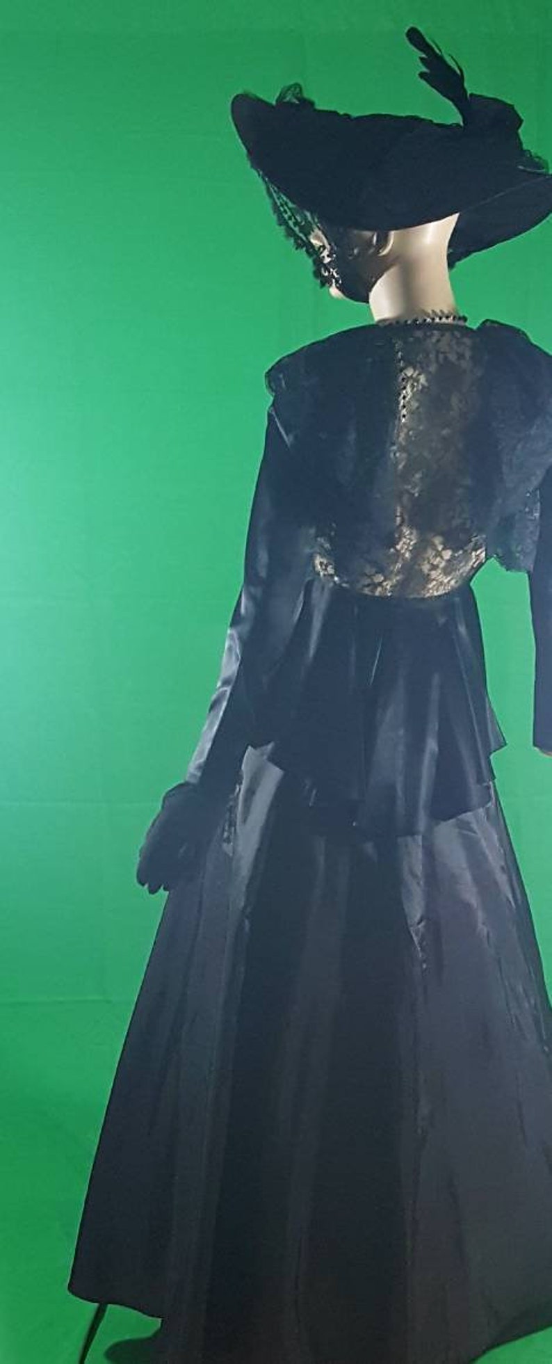 Victorian funeral dress/Mourning gown Etsy