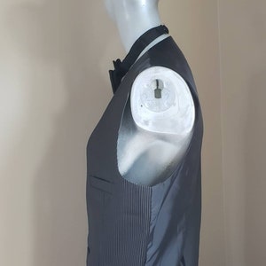 Pinstripe Formal Vest Gentlemen Waistcoat Size M image 7