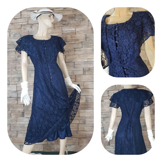 Royal blue Lace Tea Party Dress