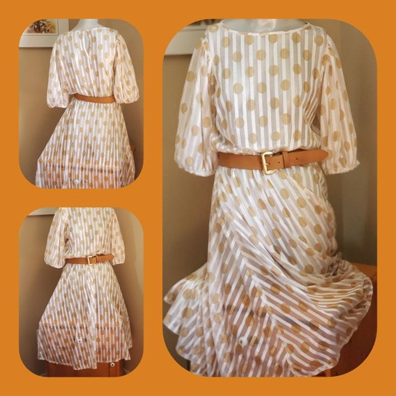 Retro Polka Dots Dress - image 1