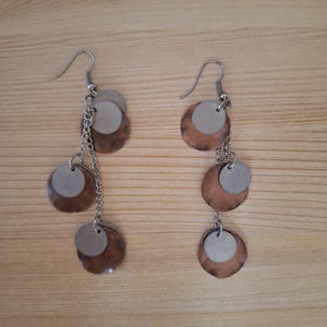 Handmade earrings with glass beads and pearls