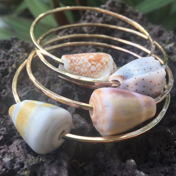 CUSTOM Hawaiian Cone Shell bangle