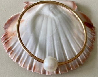 CUSTOM Handmade White Pearl Bangle