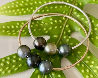 Triple Tahitian Pearl Bangle CUSTOM