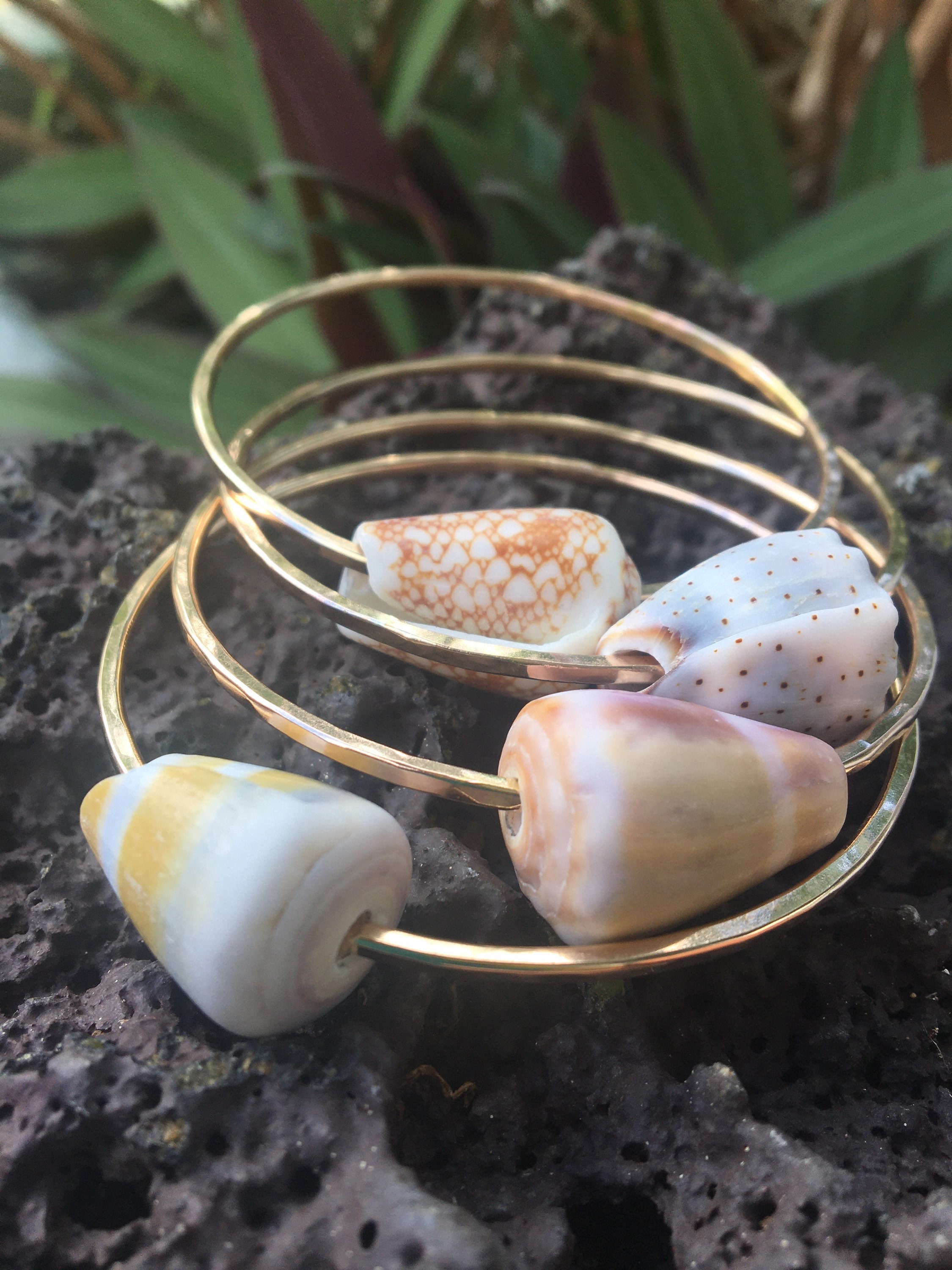 CUSTOM Hawaiian Cone Shell bangle
