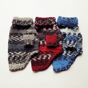 Pet turtleneck / Dog coat / Pet apparel / Warm dog sweater / Cat clothing / Dog outfits / Hand-knit dog jumper / Cat clothes