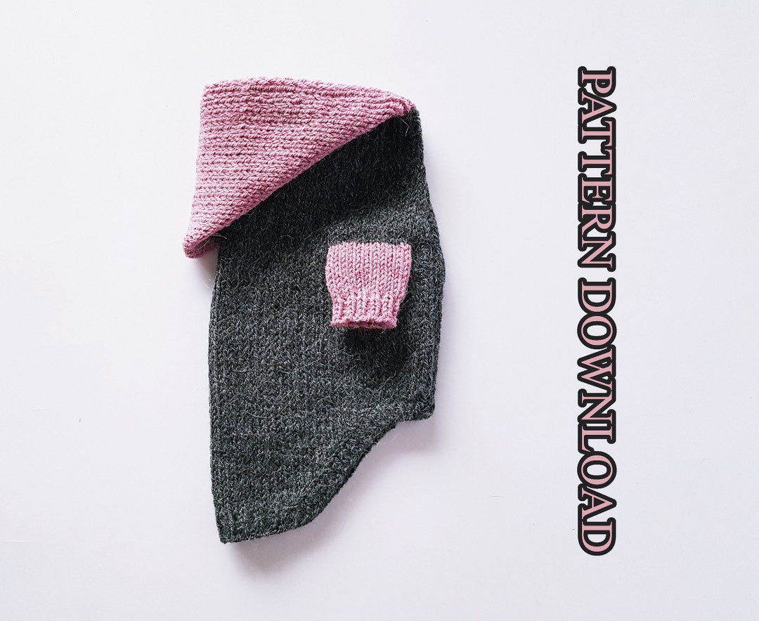 XXS Dog Hoodie Pattern / Knit Dog Hoodie / Basic Pet Pattern / PDF