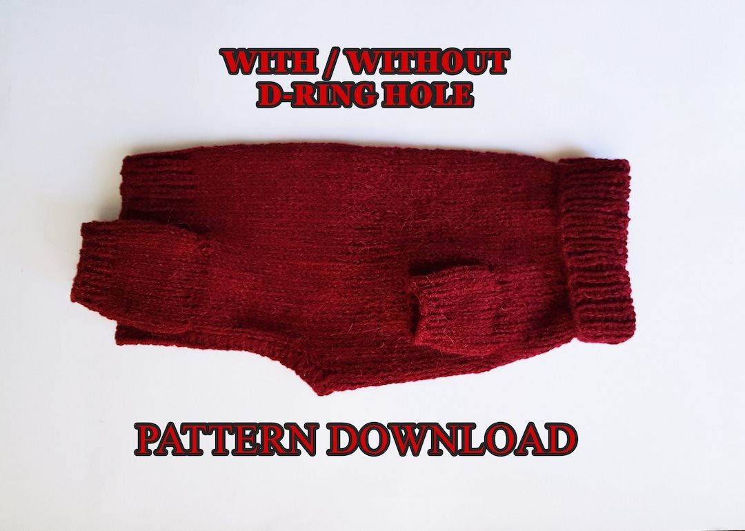 XXS Dog Jumpsuit Pattern / Dog Clothes Pattern / Knitted Dog Sweater