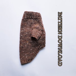 M Dog Sweater Knitting Pattern: With Photos, Beginner Level (PDF Download)