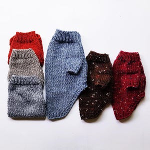 Thick dog sweater / Winter dog jacket / Hand-knit dog coat / Dog apparel / Pet clothes / Cat jumper / Dog outfits / Pet knitted sweater