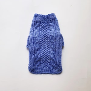 Hand-knit dog coat / Warm dog jacket / Dog jumper / Cat apparel  / Dog sweater / Dog clothes / Dog outfits / Small dog sweater