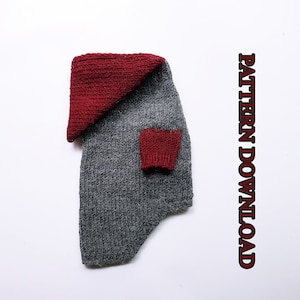 M Dog Hoodie Knitting Pattern: With Photos, Beginner level (PDF Pattern)