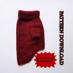 XXS Dog Sweater Knitting Pattern: With Photos, Beginner level, Turtleneck jumper (PDF Pattern)