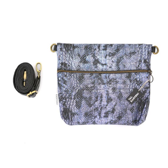 snake print side bag