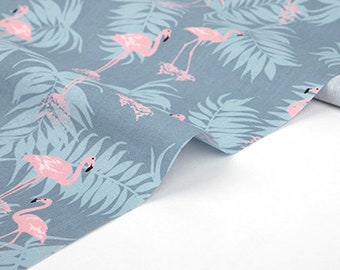 Oxford Charming flamingo leaf Dailylike Korea fabric by half yard
