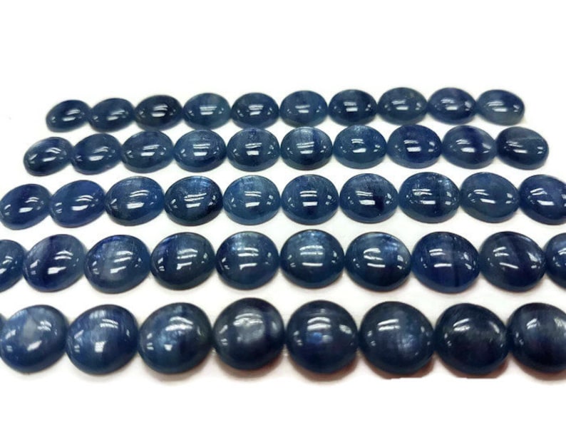 Kyanite Cabs 10MM Kyanite Round Cabochons Super Fine Quality Cabs,Pack of 5 pc.