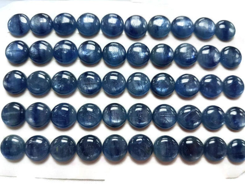 Kyanite Cabs 10MM Kyanite Round Cabochons Super Fine Quality Cabs,Pack of 5 pc.