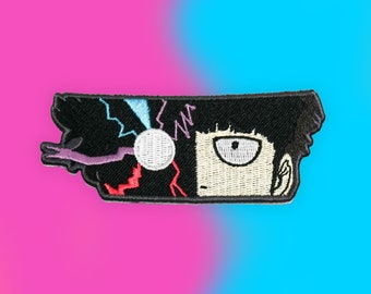 Psychic Boy Anime Inspired Iron-on Patch - Psycho Helmet Leader - Psycho Powers Boy Iron On Patch