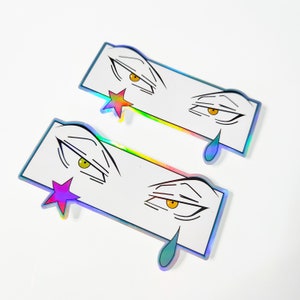 Anime Hunter Clown Eyes Holographic Sticker -  Anime Manga Stickers - Hunter Anime Holo Sticker - 2 Stickers