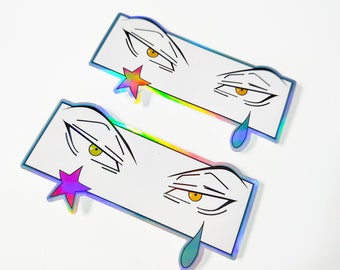 Pegatina holográfica de ojos de payaso de Hunter - Pegatinas de manga - Pegatina holográfica de Hunter - 2 pegatinas