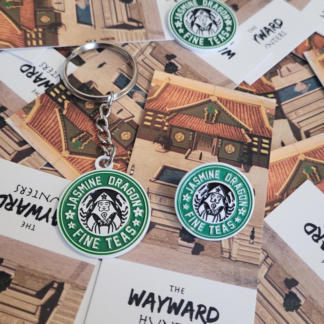 Jasmine Dragon Fine Teas | Atla Style Enamel Pin & Keychain Combo! - Etsy