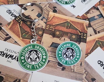 Jasmine Dragon Fine Teas | Atla style Enamel Pin & Keychain Combo!