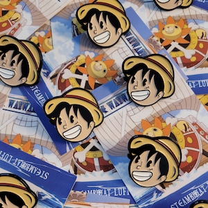 Steamboat Luffy Pin - One Piece X Steamboat Willie Inspired Anime Lapel Pin