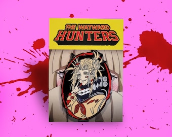 Cute Blood Villain Anime Girl - Anime Waifu - Crazy anime girl - Anime Manga Cute Enamel Pins