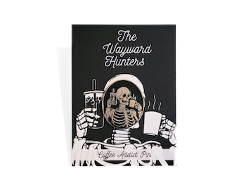 Coffee Addict Pin - Skeleton Coffee & Iced Coffee Enamel Pin