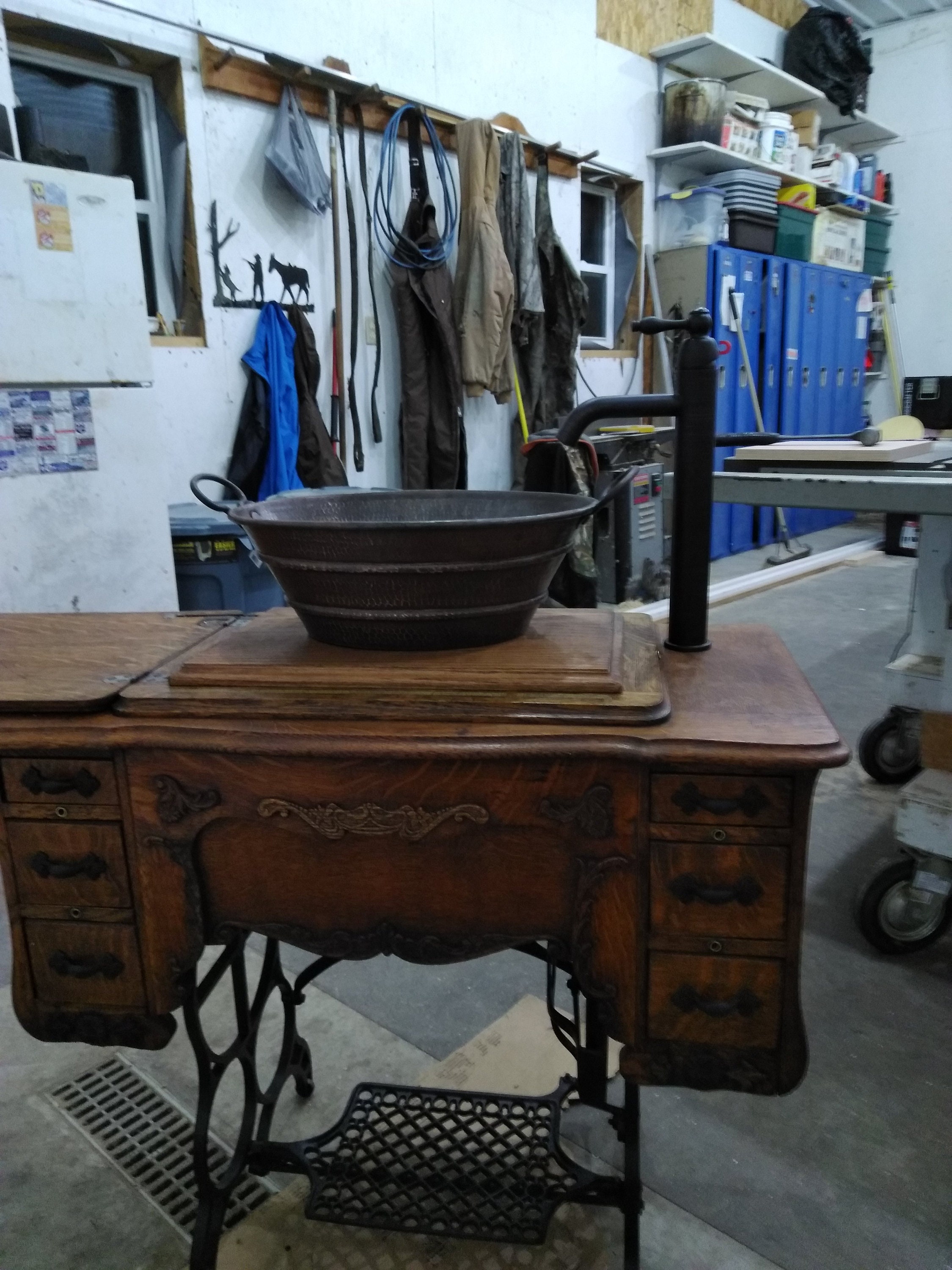 Sewing machine bathroom vanity Etsy