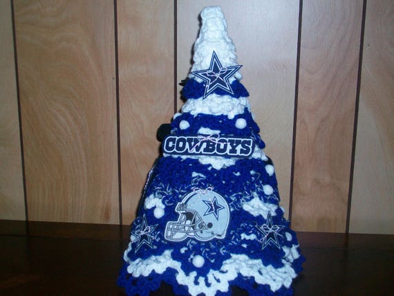 Dallas Cowboys Crochet Christmas Tree Handmade Great For Dallas Cowboys Crochet Christmas Tree Handmade Great For