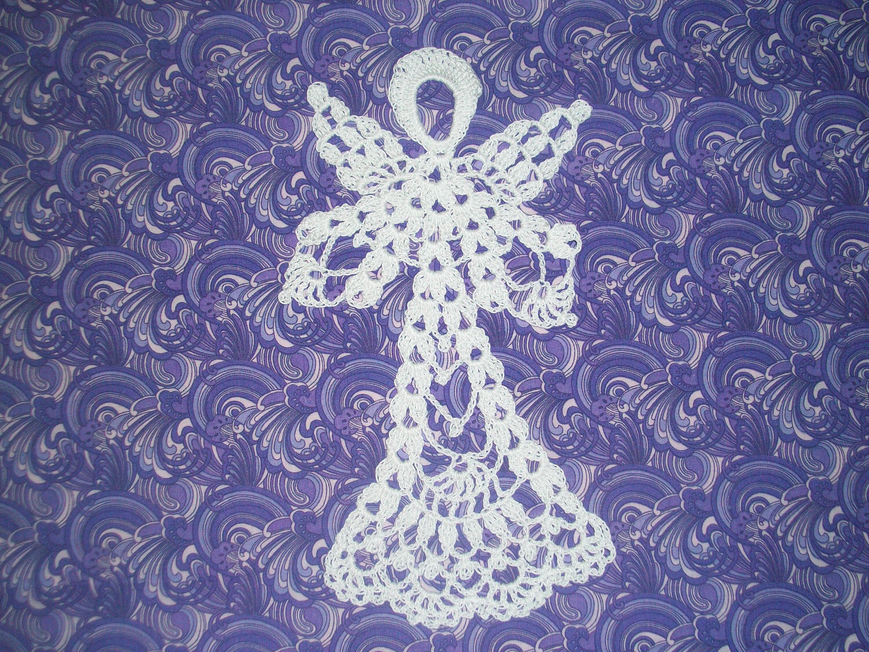 New Handmade Crochet Lady Angel Suitable for Framing Stiffen Etsy