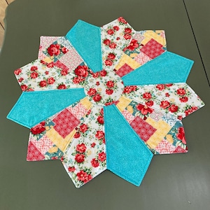 Handmade Quilted Table Topper with Pioneer Woman Fabrics #1080
