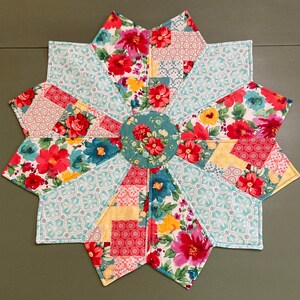 Handmade Quilted Table Topper with Pioneer Woman Fabrics # 1088