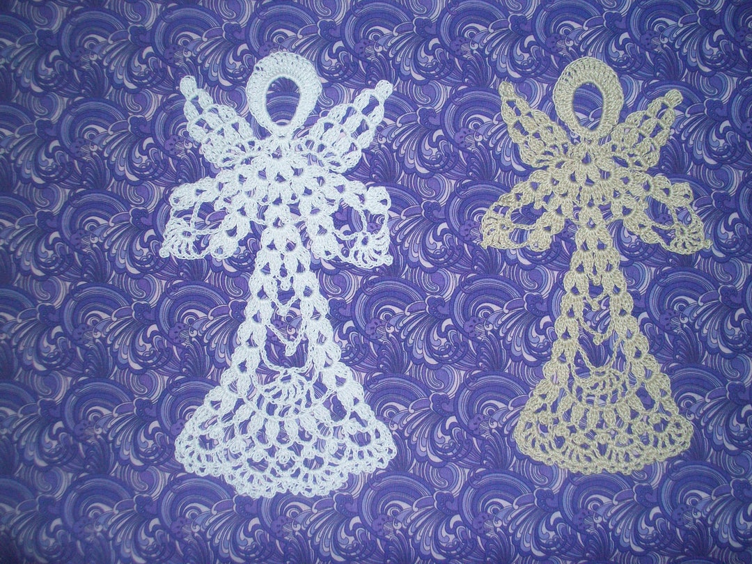 New Handmade Crochet Lady Angel Suitable for Framing Stiffen Etsy
