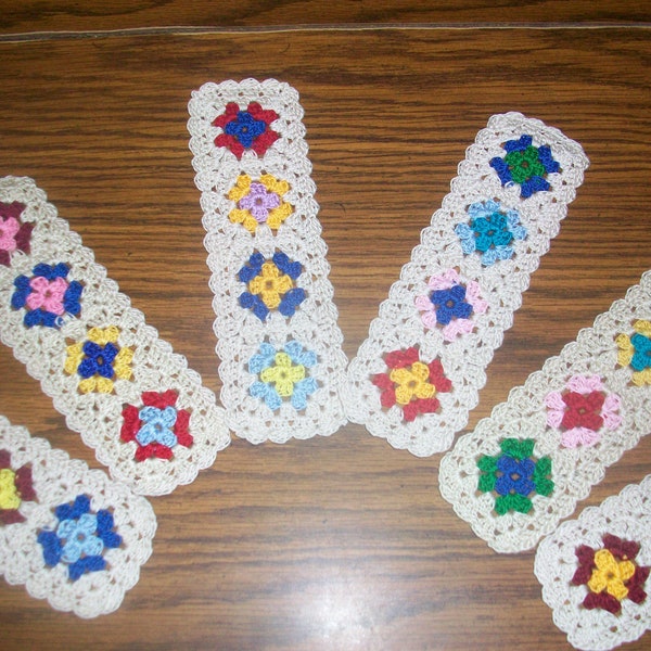 One Granny Square Crochet Bookmark, Handmade, Great Group Gift-Sunday School Class, Book Club