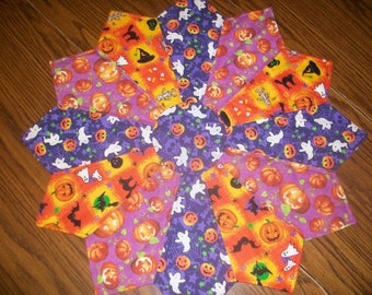Handmade Quilted Table Topper Halloween with Witches, Ghosts and Jack-o-Lanterns #1046