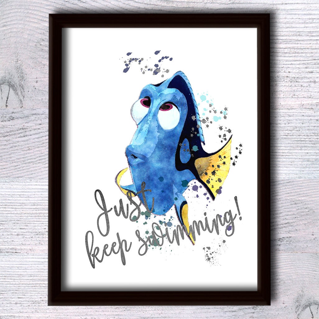 Finding Dory real foil print Disney wall decor Birthday gift | Etsy