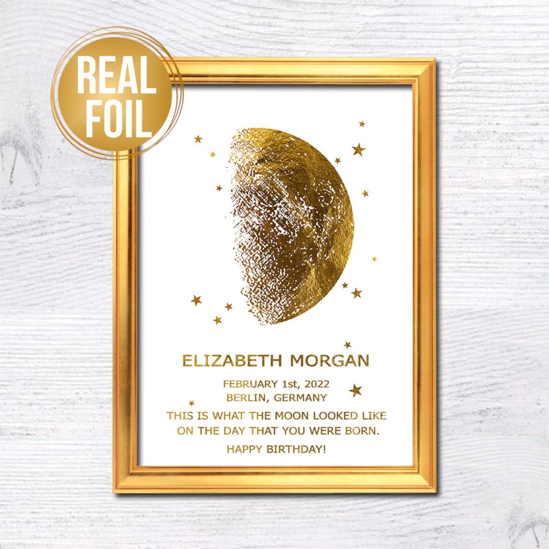 Moon On The Day You Were Born Necklace www.etsy.com