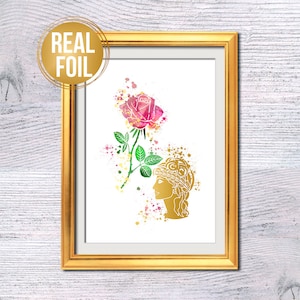 Aphrodite poster Greek mythology Aphrodite print Real foil art Greek goddess Gift for her Mythology print Venus goddess Greek mythology G459