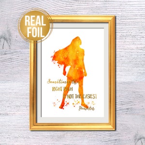 Pocahontas poster Disney wall decor Disney princess print Real foil art Princess Pocahontas Disney quotes Nursery art Kids room decor G431