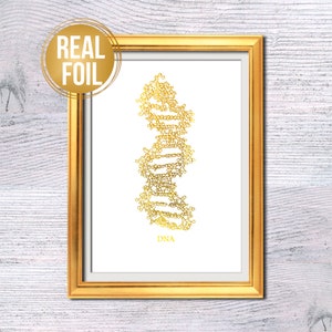 DNA Molecule Print - Science Wall Art, Genetic Code Poster, Biology Decor, Lab Decor, Medical Office Art, Unique Scientist Gift G535