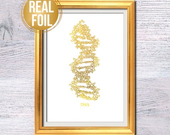 Folie-DNA-molecuulprint: Science Biology Lab decor, cadeau wetenschapper G535