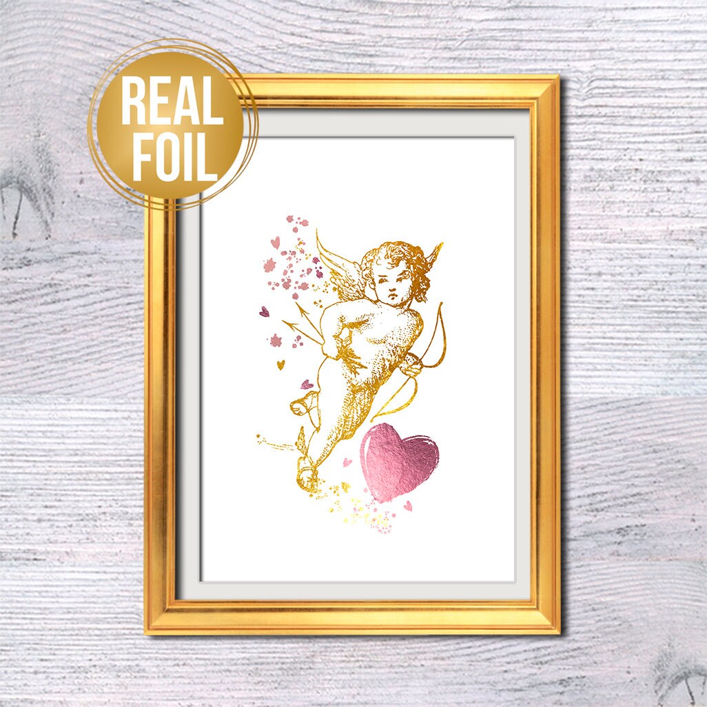 Amor Druck römischen Gott Goldfolie Dekor Gott der Liebe Etsy