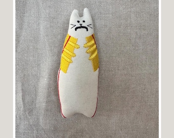 Catnip Cat Toy: Freddie Purrcury.  Handmade From Cotton, Soft, Durable and Interactive for Happy Kitties. Enrichment Gifts for Cats