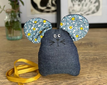 Freak Meowt, Denim Liberty Mouse, Handmade, Unique, Canadian Catnip bird cat toys, cool cat toys, Gifts for cats, cat toy, catnip toys