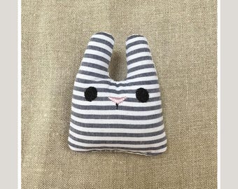 Catnip Cat Toy: Bunny, Handmade Cotton Rabbit, Soft, Durable and Interactive for Happy Kitties. Enrichment Gifts for Cats and Kittens.