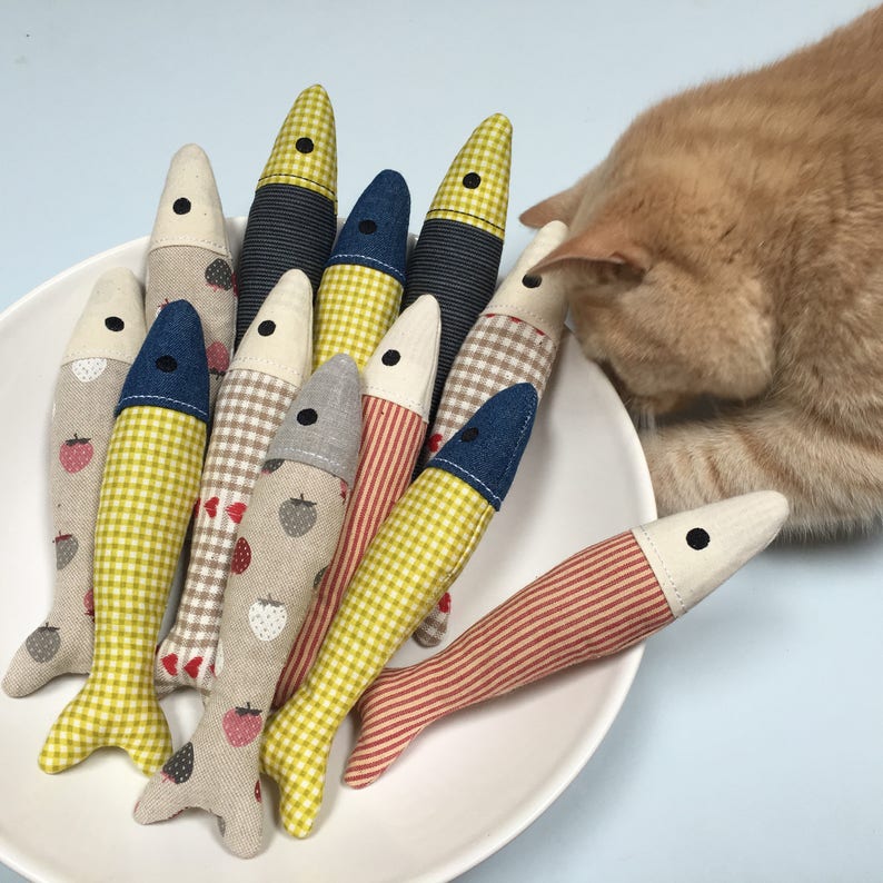 Handmade Unique Canadian Catnip Cat Toys Sardines Cool Cat | Etsy